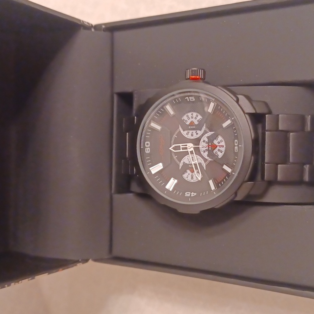 Ed Hardy black men's rist watch.